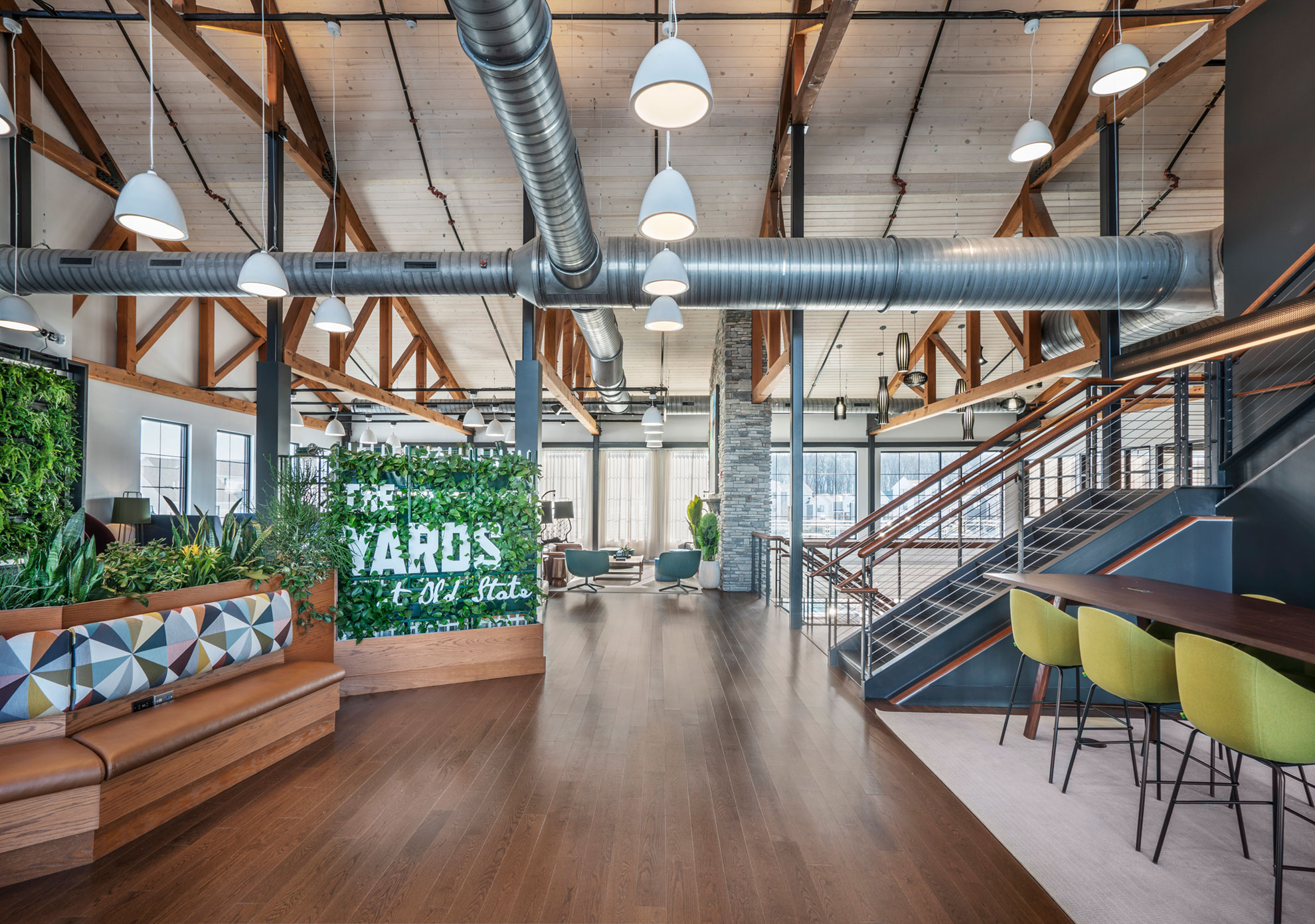 Interior of the clubhouse at The Yards at Old State