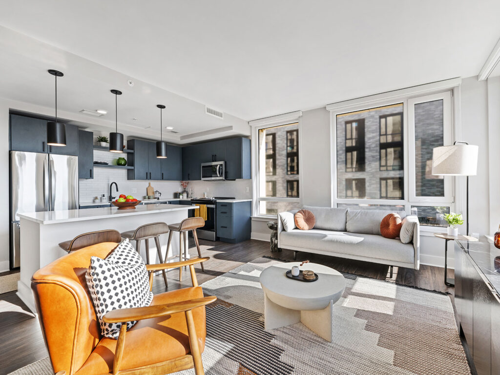 Model living room at Banner Lane