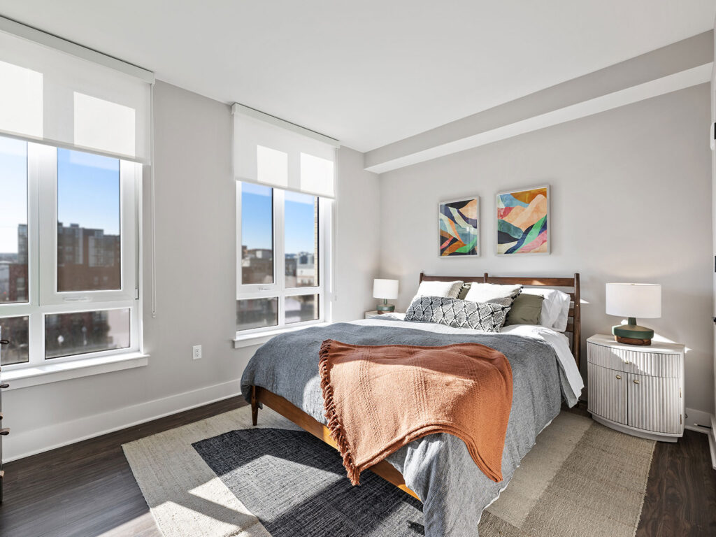 Model bedroom at Banner Lane