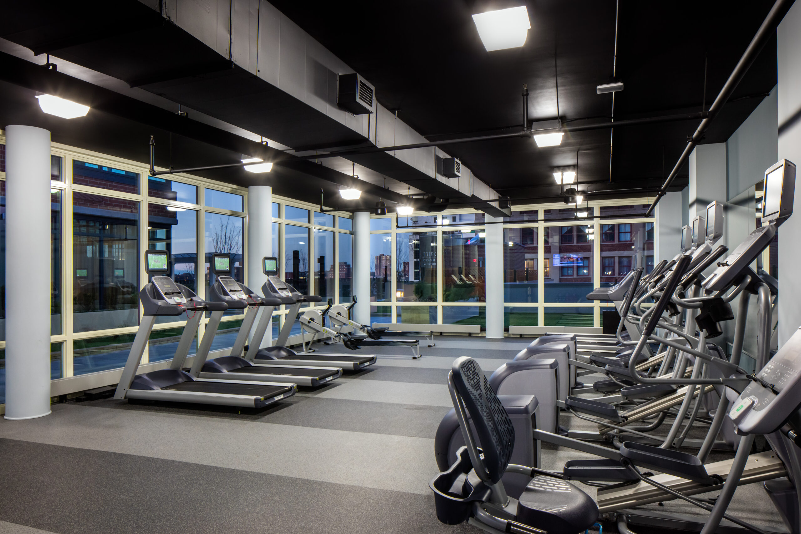 Fitness center at The Morgan at Provost Square