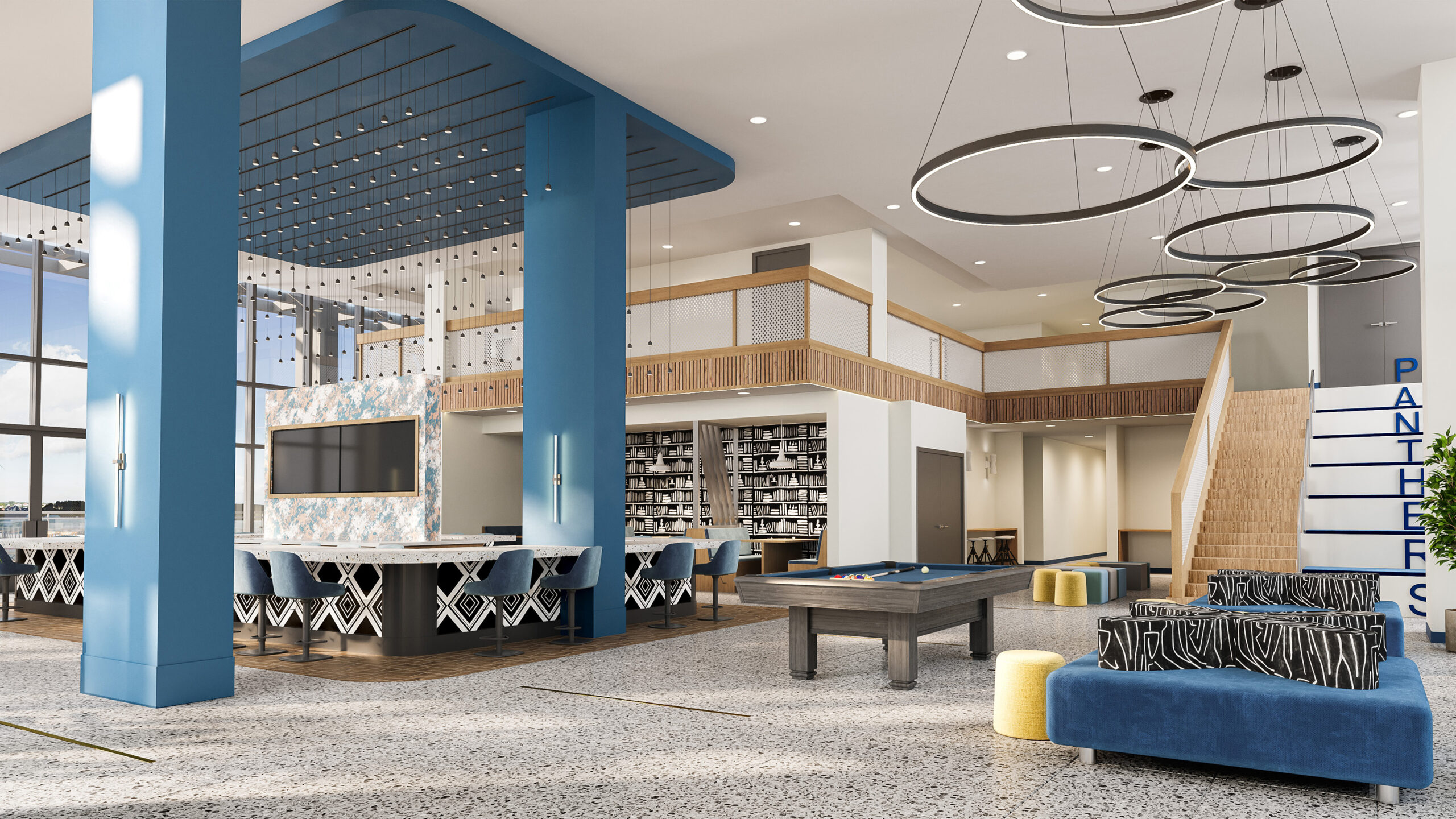 Clubroom rendering at Lapis