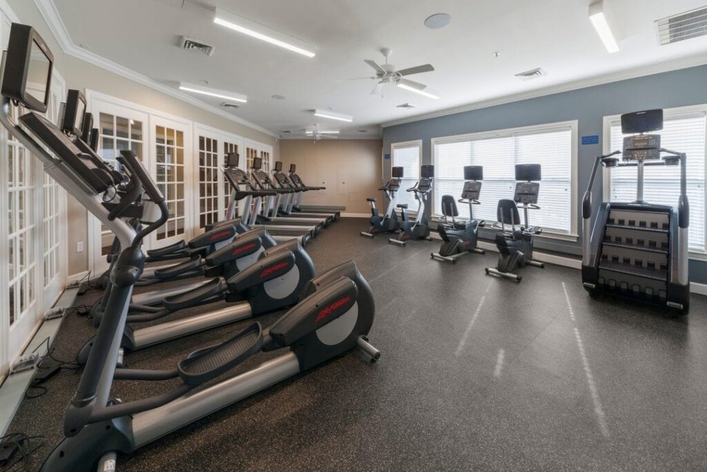 Fitness center at The Mews at Princeton Junction