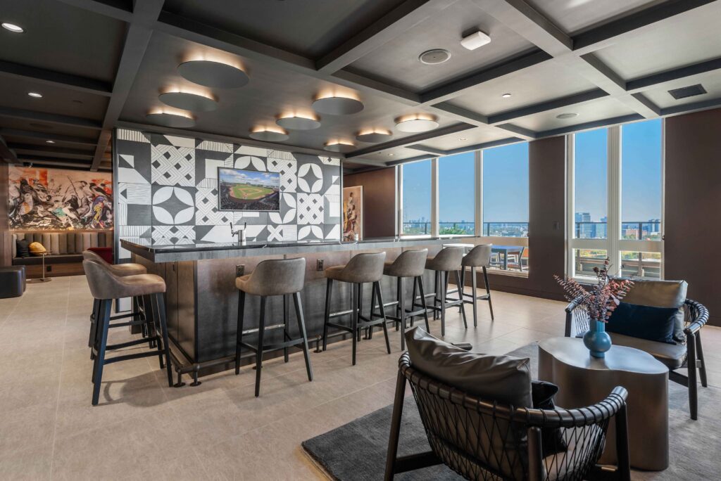 Bar area in lounge at Osprey