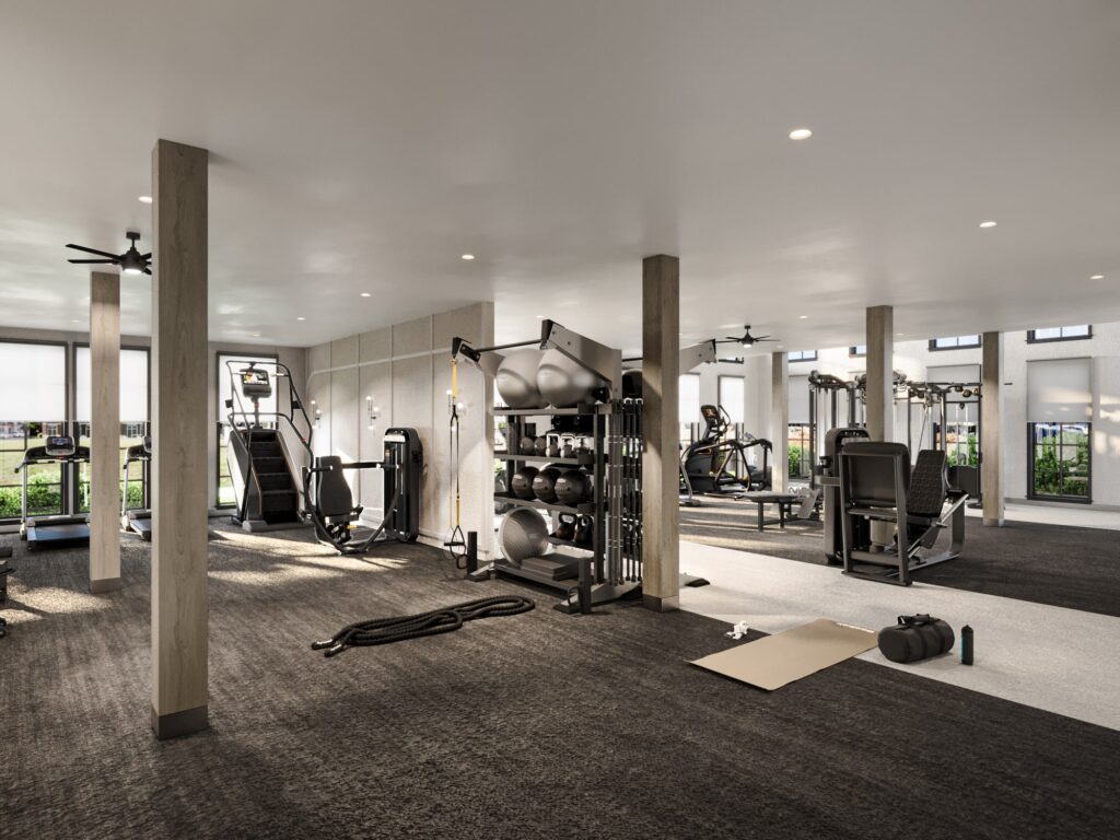 Stairclimber and exercise equipment in the fitness center at Remy